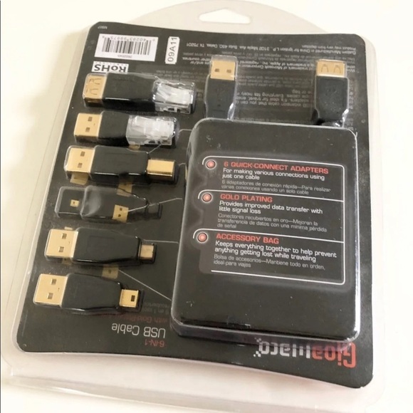 Gigaware USB Cable Adapter 5-in-1 Set with Extension Cable - Picture 4 of 8